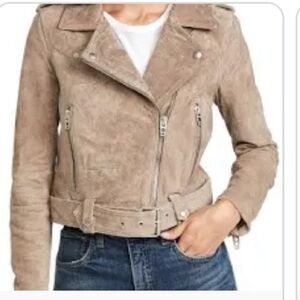 Blank NYC Tan Suede Moto Jacket